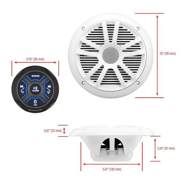 Alt view image 4 of 6 - MG150W.6 Marine Radio & 6.5 Inch Speakers (Pair) Package