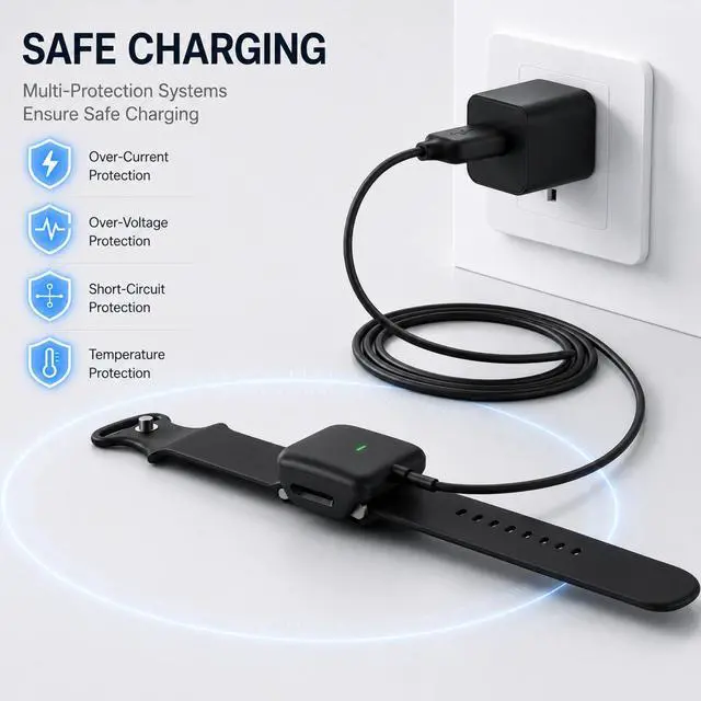 Alt view image 5 of 7 - Charger Compatible with Whoop 5.0 One, Peak, Life/Whoop MG Basic Charger, 3.3 Ft/1m USB-A Portable Charging Cable for Whoop 5.0/MG, Not Compatible with WHOOP4.0