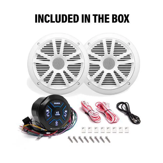Alt view image 6 of 6 - MG150W.6 Marine Radio & 6.5 Inch Speakers (Pair) Package