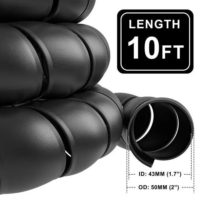Alt view image 2 of 6 - Hydraulic Hose Protector, 2" OD x 10' Length Spiral Wrap