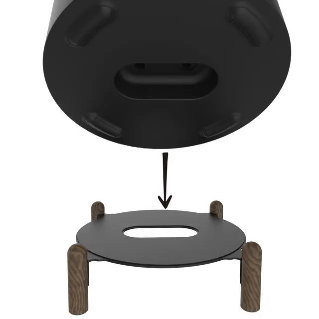 Alt view image 2 of 7 - Black Walnut Stand for Sonos Sub Mini (Black Walnut)