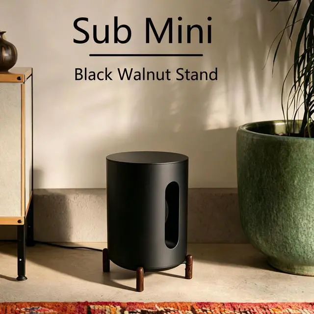 Alt view image 6 of 7 - Black Walnut Stand for Sonos Sub Mini (Black Walnut)
