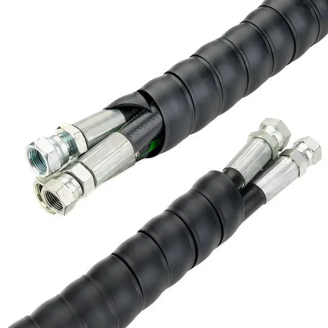 Alt view image 3 of 6 - Hydraulic Hose Protector, 2" OD x 10' Length Spiral Wrap