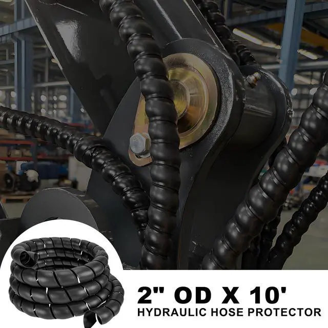 Alt view image 6 of 6 - Hydraulic Hose Protector, 2" OD x 10' Length Spiral Wrap