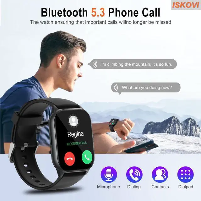 Alt view image 2 of 7 - Smart Watch for Men,smart Watches for Women,Fitness Tracker with Message Call Function,120+ Sport Modes, IP68 Waterproof,24 Hours Heart Rate/Sleep Monitor,for Android/iOS