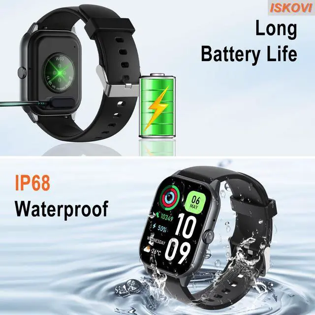 Alt view image 3 of 7 - Smart Watch for Men,smart Watches for Women,Fitness Tracker with Message Call Function,120+ Sport Modes, IP68 Waterproof,24 Hours Heart Rate/Sleep Monitor,for Android/iOS