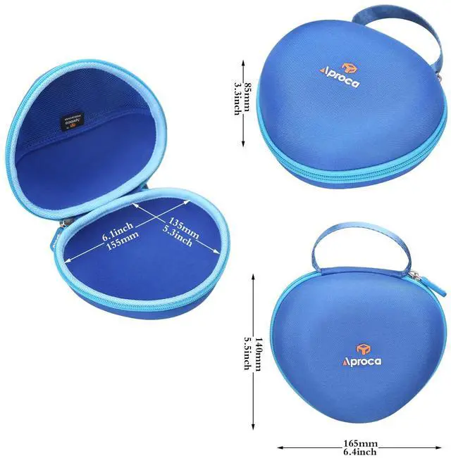 Alt view image 6 of 7 - Case Compatible with iClever BTH12 / HS19 / BTH26 Kids Bluetooth Headphones, Portable Storage Headphones Bag for Accessories -Blue (Case Only)