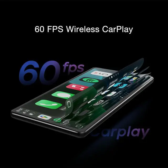 Alt view image 4 of 6 - Mini 6.9 CarPlay Screen for Car,Equal-Bezel Rounded Display,1000-nit Brightness,Portable 60fps Wireless Apple Carplay,Compatible with MagSafe Magnetic Mounts,Display-Only BT Mode