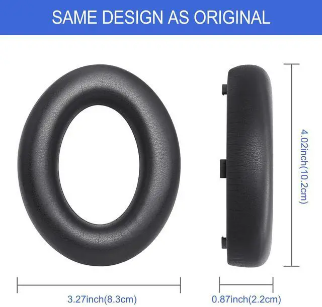 Alt view image 3 of 7 - Replacement Ear Pads for Bose NC700 Noise Cancelling Headphones | Upgrade Protein Leather Earpad Cushions for Bose 700 Over-Ear Headset (Black)