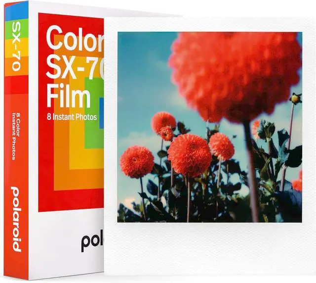 Alt view image 2 of 7 - Polaroid Color Glossy Instant Film for Polaroid SX70 Cameras - 2 Pack with Microfiber Cloth