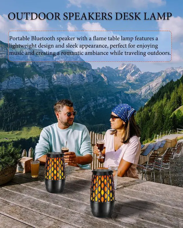 Alt view image 5 of 7 - Upgraded Outdoor Bluetooth Speakers Waterproof Patio, Outdoor Speakers with Light, Multi-Speaker Auto-Sync Up to 100 Speaker, BT 5.3 HD Surround Sound, Cool Tech Gadget Gifts for Men (2 Pack)