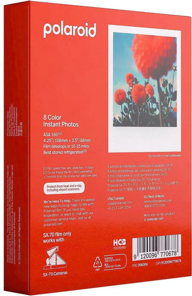 Alt view image 4 of 7 - Polaroid Color Glossy Instant Film for Polaroid SX70 Cameras - 2 Pack with Microfiber Cloth