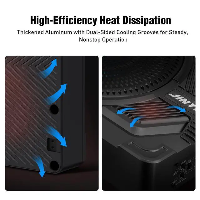 Alt view image 4 of 7 - 10" 1200W Under Seat Subwoofers with Amp, Class D MOSFET Amp & Efficient Heat Dissipation Design, Independent Control for Low-Pass Filter/Gain/Bass Boost, Suitable for Trucks/SUVs/Jeeps/MPVs