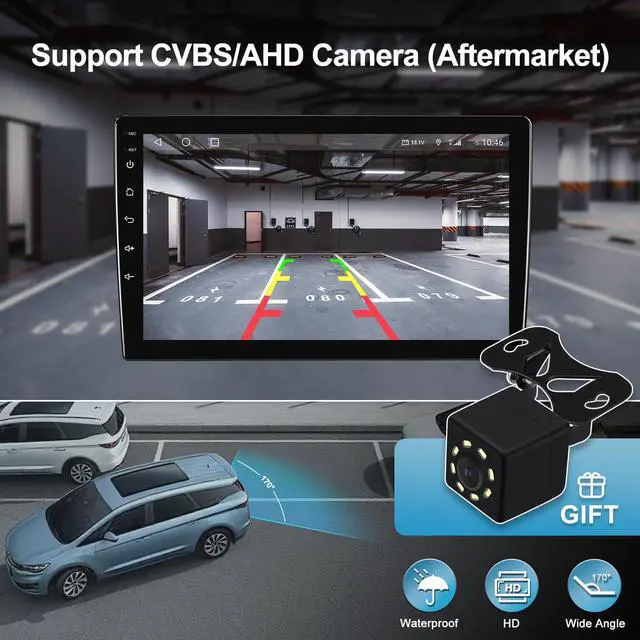 Alt view image 7 of 7 - 2+64G Android 14 Double Din Car Stereo for Toyota RAV4 2003-2005 with 9 Inch Touchscreen Radio Built-in Wireless Carplay/Android Auto/GPS/Bluetooth/FM/AUX-in/Steering Wheel Controls/Backup Camera