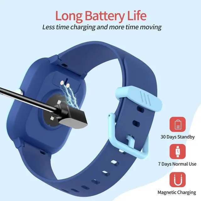 Alt view image 4 of 7 - Kids Fitness Tracker Watch, IP68 Waterproof Smart Watch with 19 Sport Modes, Pedometer, Heart Rate Monitor, 19 Sports Modes, Great Gift for Kids