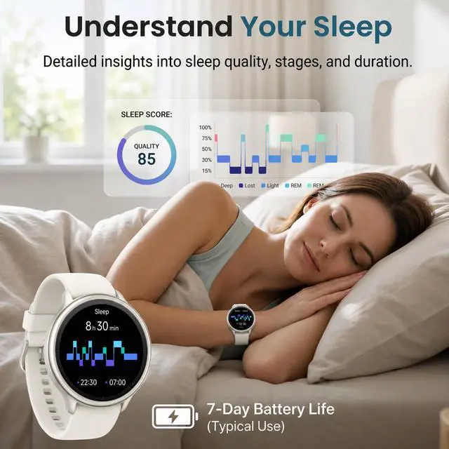 Alt view image 6 of 7 - Smart Watch for Women (Answer/Make Call), 1.65" HD Fitness Tracker with Heart Rate/SpO2/Sleep Monitor, Pedometer, 110+ Sports Modes, 3ATM Waterproof, 7-Day Battery, for iOS Android