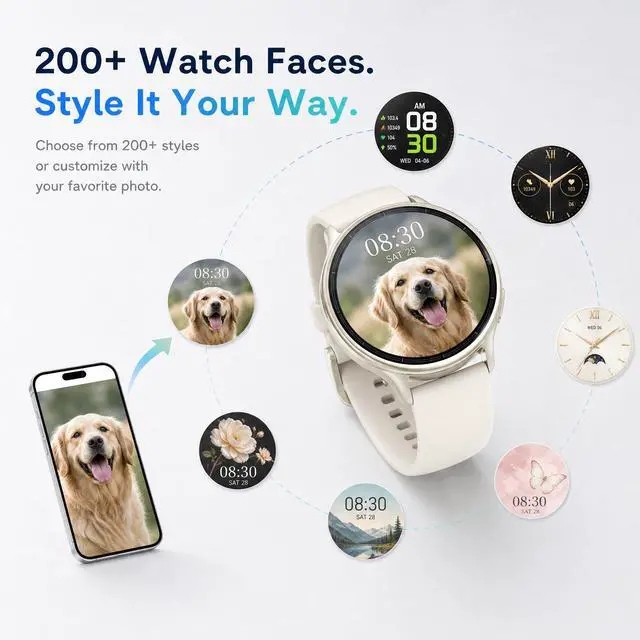Alt view image 7 of 7 - Smart Watch for Women (Answer/Make Call), 1.65" HD Fitness Tracker with Heart Rate/SpO2/Sleep Monitor, Pedometer, 110+ Sports Modes, 3ATM Waterproof, 7-Day Battery, for iOS Android