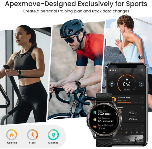 Alt view image 4 of 7 - Magic R10 GPS Smart Watch for Men, Stainless Steel Body, 50 Days Battery, 5ATM Waterproof, 180 Sport Modes for Outdoor Activity, 24/7 Heart Rate & Sleep Monitor (Black)