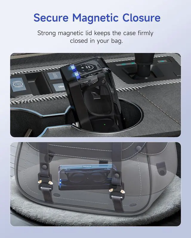 Alt view image 6 of 7 - Magnetic Charging Case for Ray-Ban Meta Gen 1 & 2, 3000mAh Power Bank | Fits Gen 1 & 2 Wayfarer, Headliner, Skyler | Gen 2 Blayzer/Scriber Optics | Oakley Meta HSTN | Up to 10 Recharges for Travel