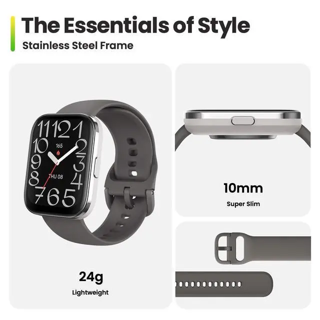 Alt view image 7 of 7 - Bip 5 Core Smart Watch for Men Women 46mm, 11-Day Battery, Fitness Activity Tracker with 120+ Sports Modes, Heart Rate & Sleep Monitor, for Android Phone & iPhone, Water Resistant, Black