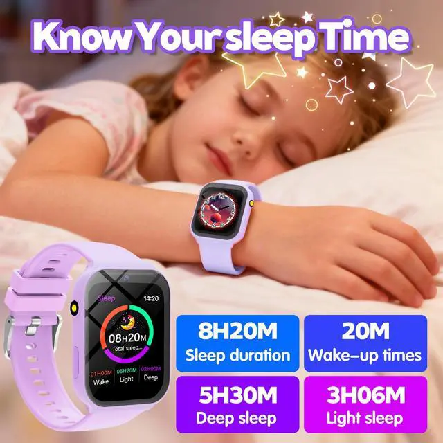 Alt view image 3 of 7 - Smart Watch for Kids, Kids Watch with 18 Puzzle Games Sleep 1.83" HD Touch | Pedometer DIY Dial Alarm Clock Timer Stopwatch Calendar Flashlight No APP/Phone, 12/24 hr Gift for Kid Christmas Birthday