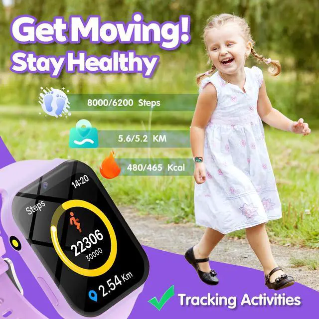 Alt view image 5 of 7 - Smart Watch for Kids, Kids Watch with 18 Puzzle Games Sleep 1.83" HD Touch | Pedometer DIY Dial Alarm Clock Timer Stopwatch Calendar Flashlight No APP/Phone, 12/24 hr Gift for Kid Christmas Birthday