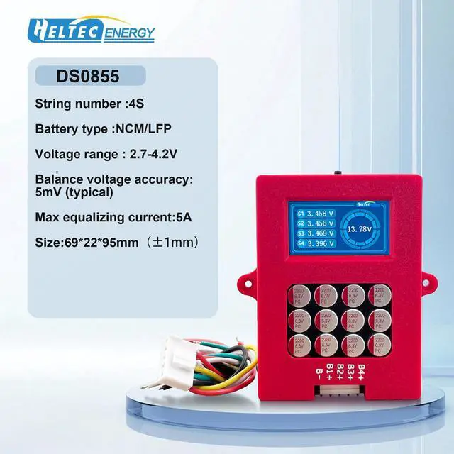 Alt view image 6 of 7 - 4S 6S 8S Active Balancer with Voltage Display Lifepo4 Equalizer Lipo/LTO Battery Voltage Tester (4S Lifepo4 lipo)