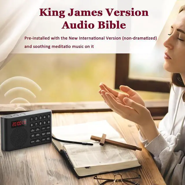 Alt view image 3 of 7 - KJV Audio Bible Player for Seniors & Blind, Portable Talking Bible | King James Version Electronic Bible, Old & New Testament, 26H Playtime, Quick Navigation, Displays Real-time Power for Gift