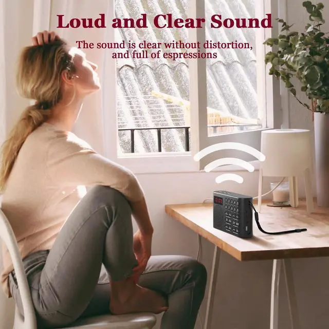 Alt view image 7 of 7 - KJV Audio Bible Player for Seniors & Blind, Portable Talking Bible | King James Version Electronic Bible, Old & New Testament, 26H Playtime, Quick Navigation, Displays Real-time Power for Gift