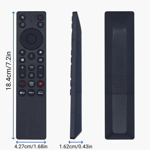 Alt view image 6 of 6 - New RC923A FMB1 Voice Remote Replacement for TCL QLED Mini LED 4K UHD Google Smart TV G0401-000267, Compatible with QM5K QM6K QM7K Q77K Series