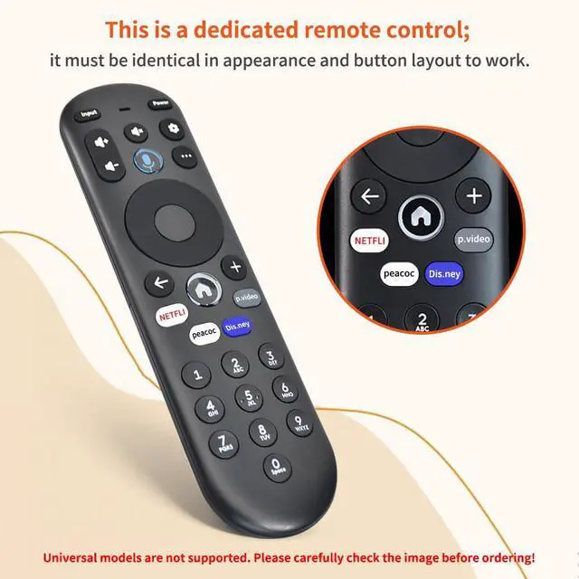 Alt view image 3 of 7 - New Remote Control Replacement for Pioneer xumo TV CP-RC1NA-23 | without Voice Function for Hisense X UHD LED XClass TV CP-RC1NA-23 PN43-751-24U MG3-R34010/297107 PN50-751-24U PN55-751-24U