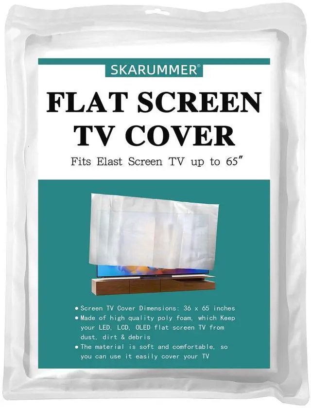 Main image of Foam Flat Screen TV Cover Fits Up to 65''W x 36''H, Flat Screen TV Protection During House Moving, Storing, or Home Renovation