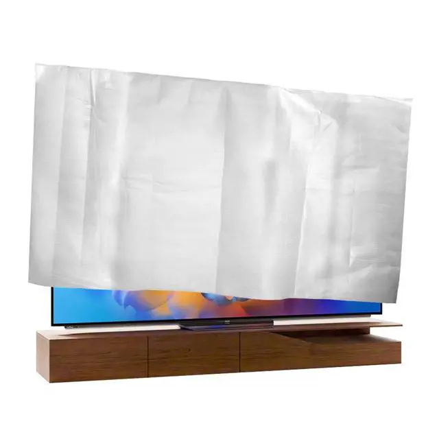 Alt view image 6 of 6 - Foam Flat Screen TV Cover Fits Up to 65''W x 36''H, Flat Screen TV Protection During House Moving, Storing, or Home Renovation