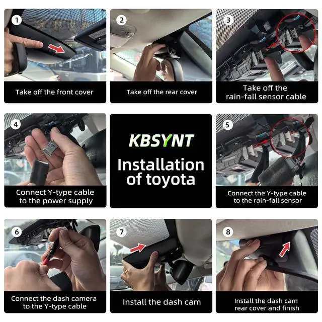 Alt view image 4 of 7 - 4K Dash Cam for Toyota RAV4 2022-2025 (Model B w/Vent Hole) | UHD 2160P Video,Built-in WiFi & APP,Loop Recording,G-Sensor, f/1.6 Aperture,No Wiring,Hidden OEM Style,64GB Card