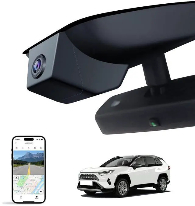 Main image of 4K Dash Cam for Toyota RAV4 2022-2025 (Model B w/Vent Hole) | UHD 2160P Video,Built-in WiFi & APP,Loop Recording,G-Sensor, f/1.6 Aperture,No Wiring,Hidden OEM Style,64GB Card