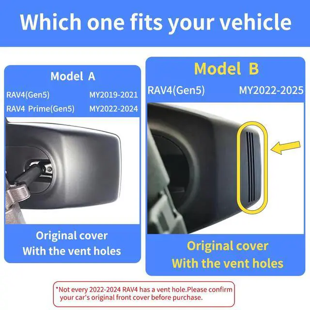 Alt view image 2 of 7 - 4K Dash Cam for Toyota RAV4 2022-2025 (Model B w/Vent Hole) | UHD 2160P Video,Built-in WiFi & APP,Loop Recording,G-Sensor, f/1.6 Aperture,No Wiring,Hidden OEM Style,64GB Card