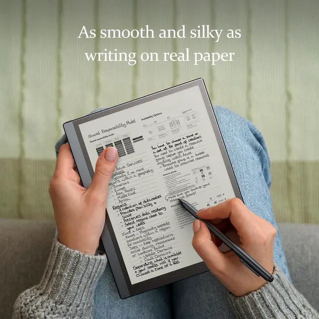 Alt view image 3 of 7 - Kloudnote Slim 10.3" Digital Notebook, E Ink Tablet and ePaper Notepad for ebook Reading and Writing, 227ppi ereader Device in 2025, 5.3mm Ultra-Thin (Grey)