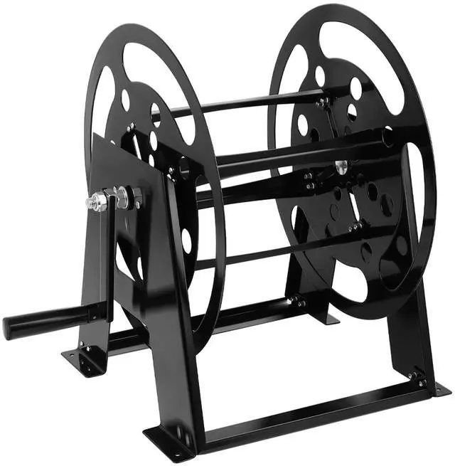 Main image of RV Extension Cord Storage Reel, Mountable Metal Reel Frame | Holds Up To 200 Feet Of 15A (12/3 AWG), Power Cord Reel with Durable Bearings Foldable Handle