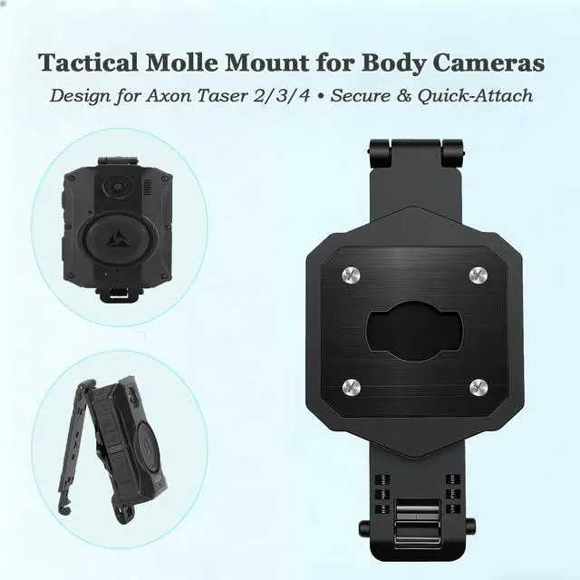 Alt view image 3 of 7 - Camera Mount - Compatible with Axon Body Cameras 2/3/4, Lightweight Aluminum Alloy Construction, Suitable for Uniforms (Single)