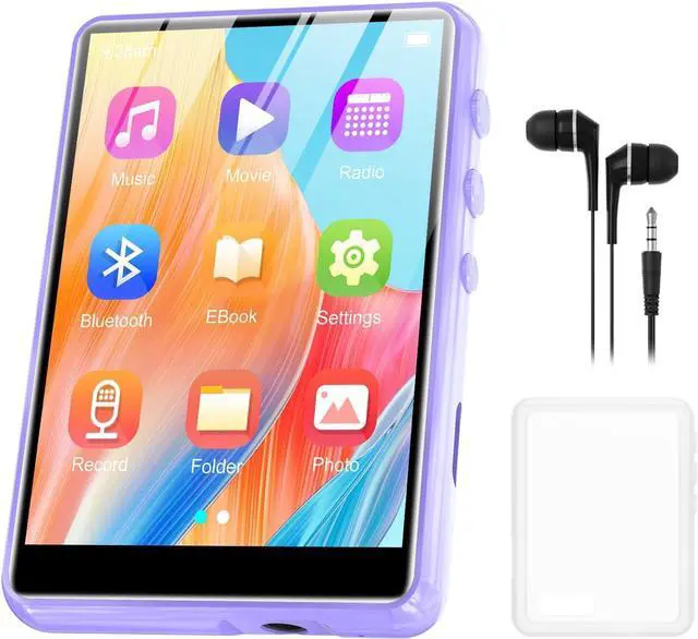 Main image of 128GB MP3 Player with Bluetooth 5.4, 2.4" Portable HiFi Music Player with FM Radio/HD Speaker/E-Book, Digital Music Player Earphones Included