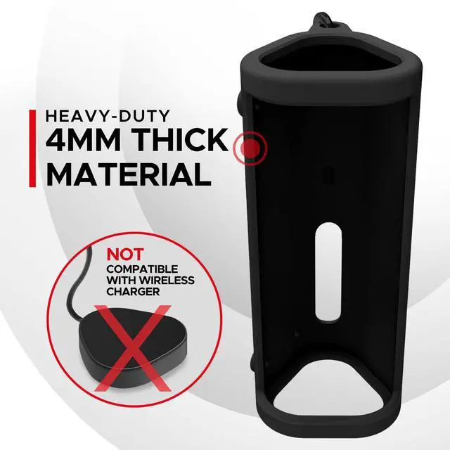 Alt view image 4 of 7 - Heavy Duty Protective Carrying Case for Sonos Roam 2 | Black | Compatible with Sonos Roam, Roam 2 & Roam SL | Includes Bluetooth Button | Protect Your Wireless Speaker | Cover / Sleeve