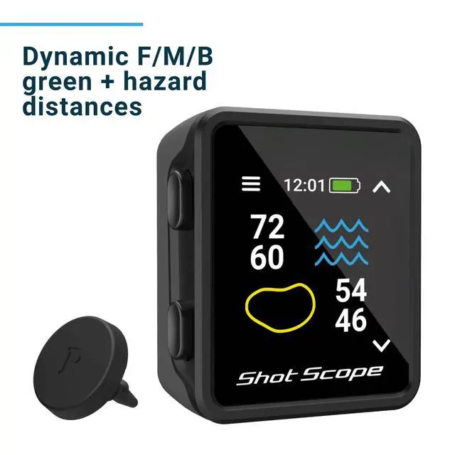 Alt view image 3 of 7 - Shot Scope H4 GPS Handheld with Shot Tracking - F/M/B Green and Hazard Distances - 36,000+ pre-Loaded Courses - 100+ Statistics Including Strokes Gained - No subscriptions