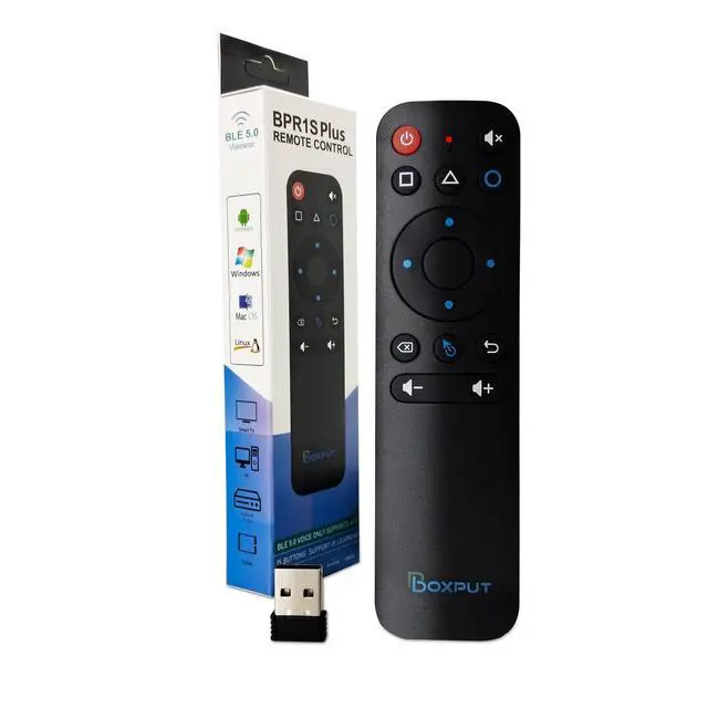 Alt view image 2 of 7 - BPR1S Plus Air Mouse Remote 2026 New BT & 2.4G RF Replacement Remote with USB Receiver and Voice Control Supports 6-Axis Gyro IR Learning for Android TV Box TV Stick Smart Set Top Box
