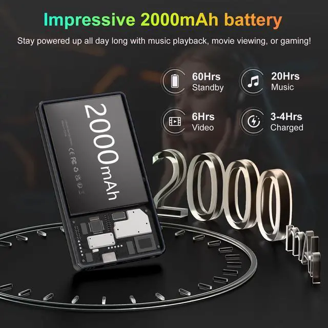 Alt view image 7 of 7 - 32GB MP3 Player with Bluetooth and Camera, Android 13 MP3 MP4 Players with 4" Touchscreen and Speaker, MP3 Music Player with Spotify, Parental Controls, Audible, Play Store