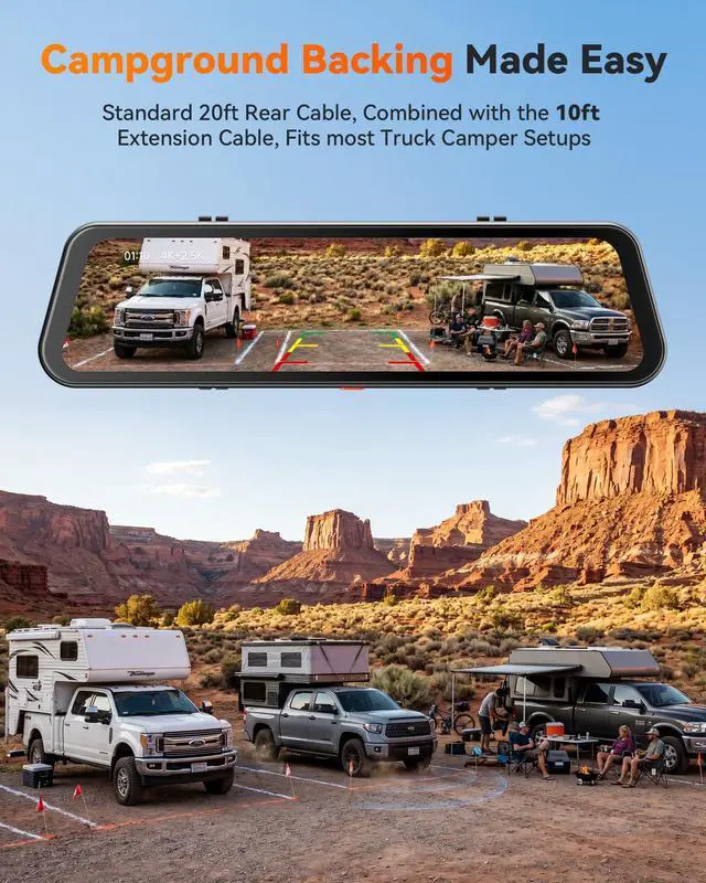Alt view image 2 of 4 - 6-Pin Threaded Rear Camera Extension Cable 10ft, G900 PRO/TriPro | Threaded 6-Pin IP67 Connector, 10ft/3m, Plug-and-Play, for G900 PRO/TriPro Threaded Version Only, Truck Camper, Pickup & RV