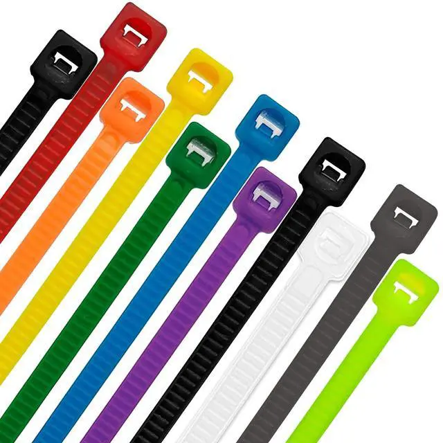 Main image of 8 Inch 1000pcs Colored Zip Ties, 20lb Strength, Multi-Purpose Cable Ties