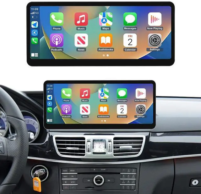 Main image of 12.3" CarPlay Screen for Mercedes-Benz E Class W212 (2013-2015) | with NTG4.5/4.7 System, Ultra-Narrow Linux HD Screen, Support Wireless CarPlay, Android Auto, Mirrorlink