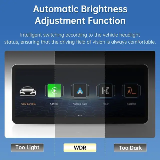 Alt view image 6 of 7 - 12.3" CarPlay Screen for Mercedes-Benz E Class W212 (2013-2015) | with NTG4.5/4.7 System, Ultra-Narrow Linux HD Screen, Support Wireless CarPlay, Android Auto, Mirrorlink