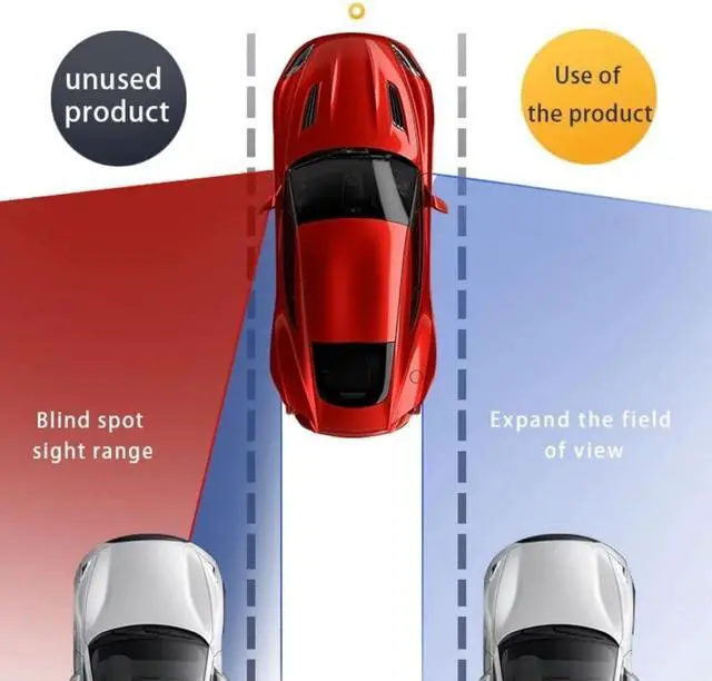 Alt view image 3 of 7 - AI Blind Spot Camera paired with car Blind spot Display System, Blind spot Driving Recorder, Blind Spot Detection Warning Assistance, Blind spot Monitoring BSM, Camera Monitoring System CMS (Black)