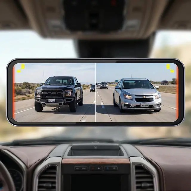Alt view image 6 of 7 - AI Blind Spot Camera paired with car Blind spot Display System, Blind spot Driving Recorder, Blind Spot Detection Warning Assistance, Blind spot Monitoring BSM, Camera Monitoring System CMS (Black)